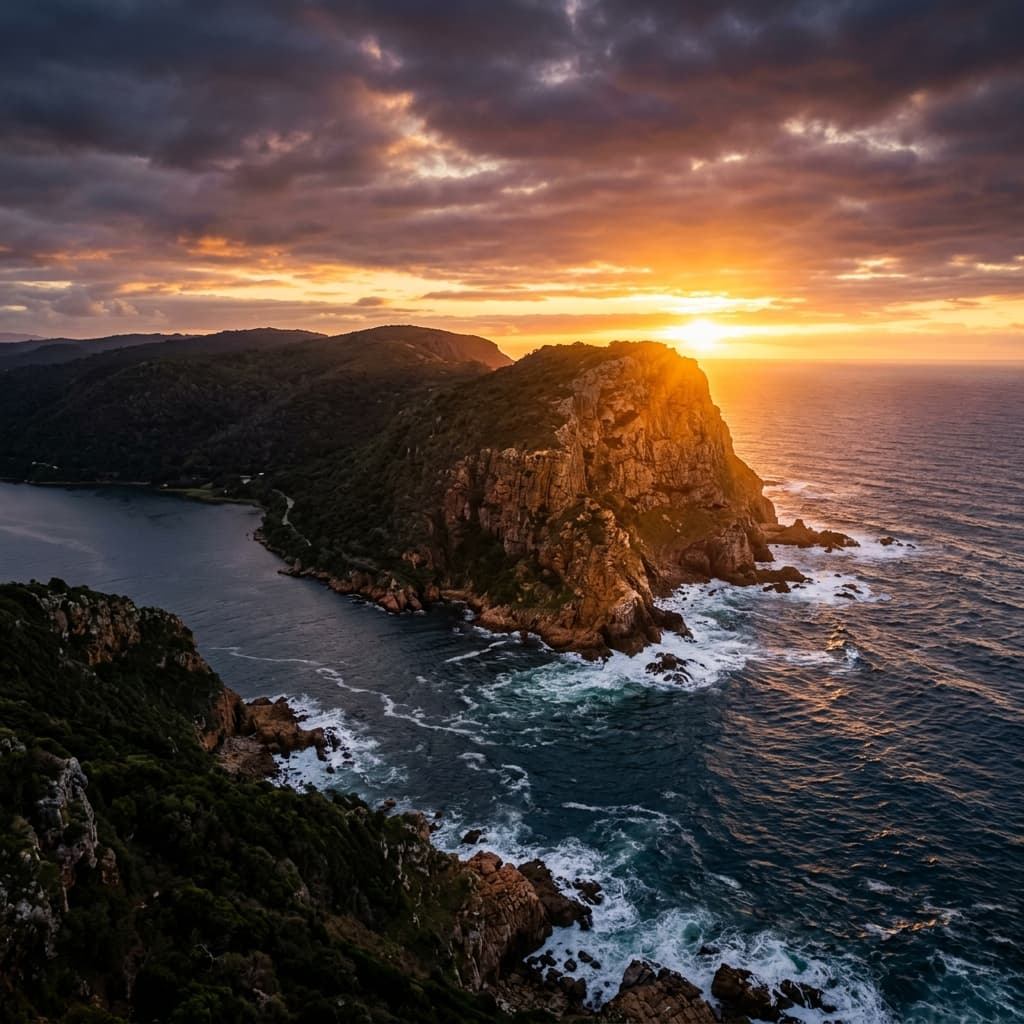 Knysna Heads Sandstone Cliffs Lagoon Western Cape AI Agency