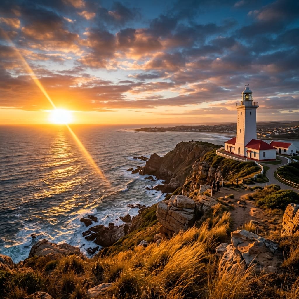 Cape St Blaize Lighthouse Sunset Mossel Bay Western Cape AI Agency